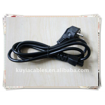 NUEVO PREMIUM UE 2 Prong Adaptador de ordenador portátil Cable de alimentación Cable de cable de 2 pines NEGRO Europeo